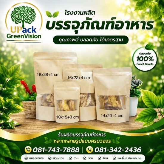 ถุงคราฟท์ซิปล็อค ราคาส่ง