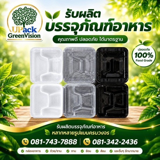 กล่องใส่อาหารแบ่งช่อง ราคาส่ง
