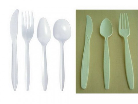 ชุดช้อนซ้อมพลาสติก + มีด